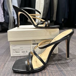 Cindy Sandal Black Suede Studio Women’s 8.5